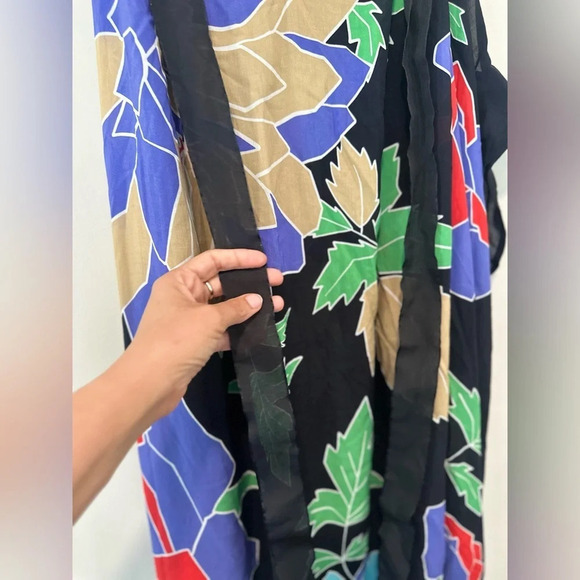 Verandah Togg Sunset Hand-Beaded Cold-Shoulder Maxi Dress. Size Medium - Picture 8 of 13